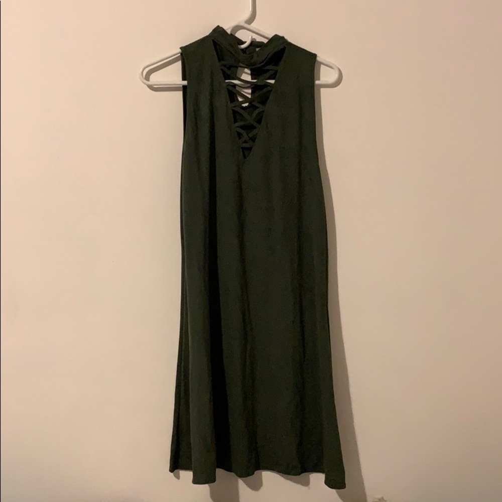 Sold 🔴 Dark green soft mock neck dress - Picture 3 of 4